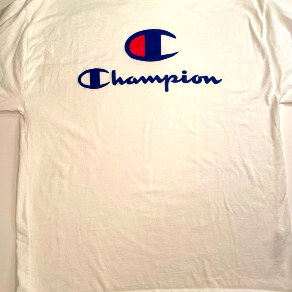 Champion Mens White Long Sleeve Shirt Size XL
